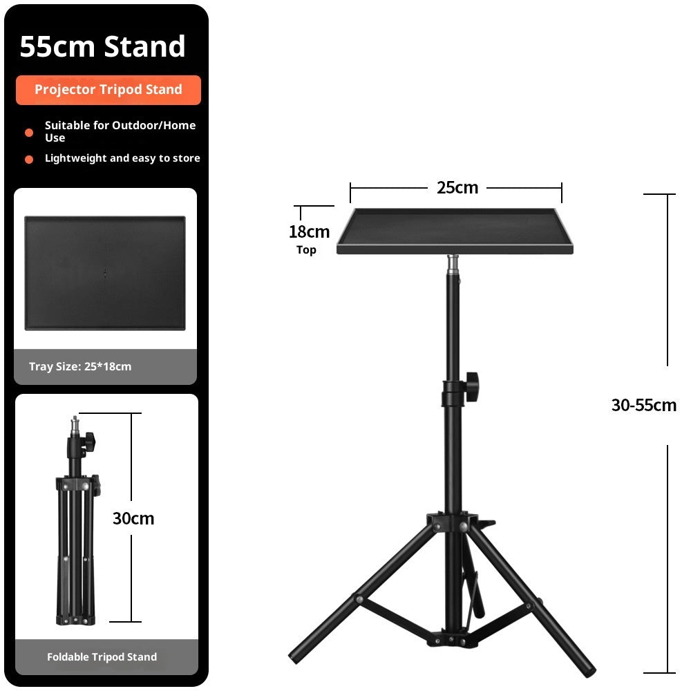 T01 Projector Stand Floor Tripod Tray Bracket Lift Telescopic