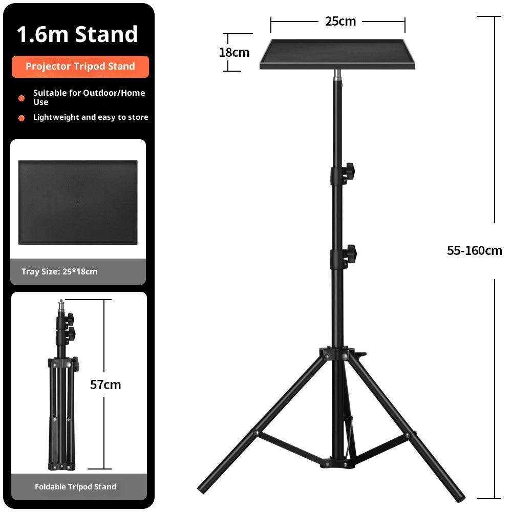 T01 Projector Stand Floor Tripod Tray Bracket Lift Telescopic